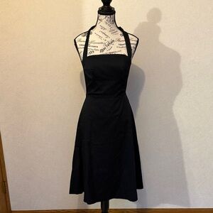 Elegant Convertible Black Halter Dress